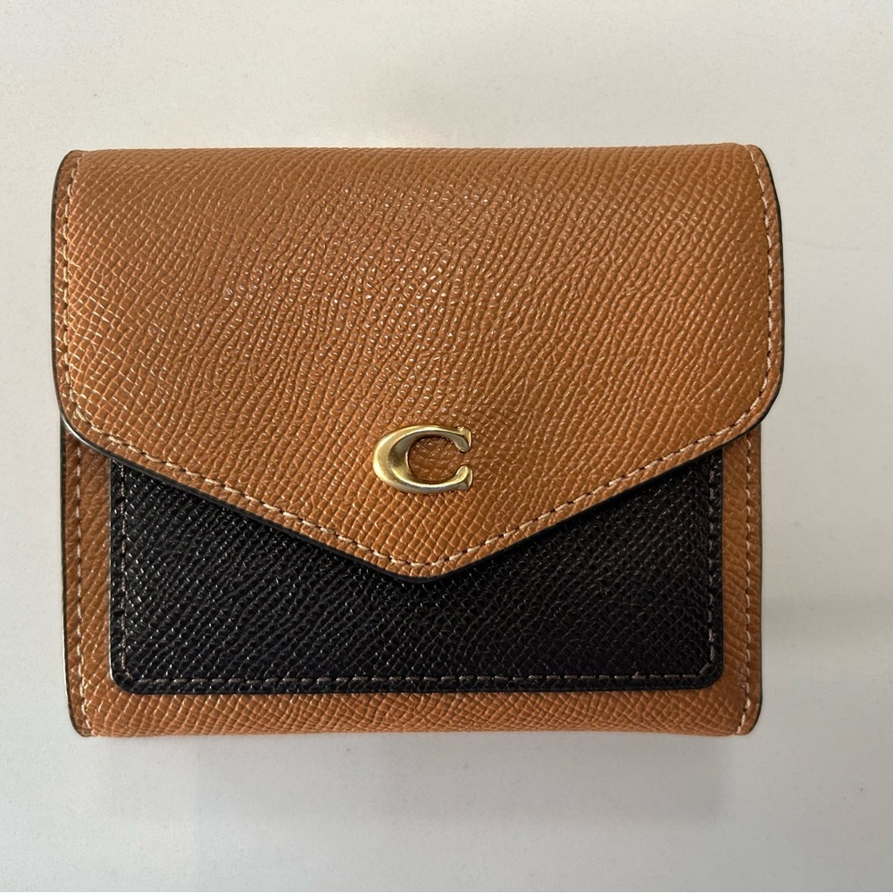 Coach Brown and Black Leather Wallet